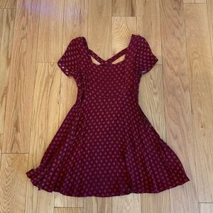 Urban outfitters maroon skater dress
